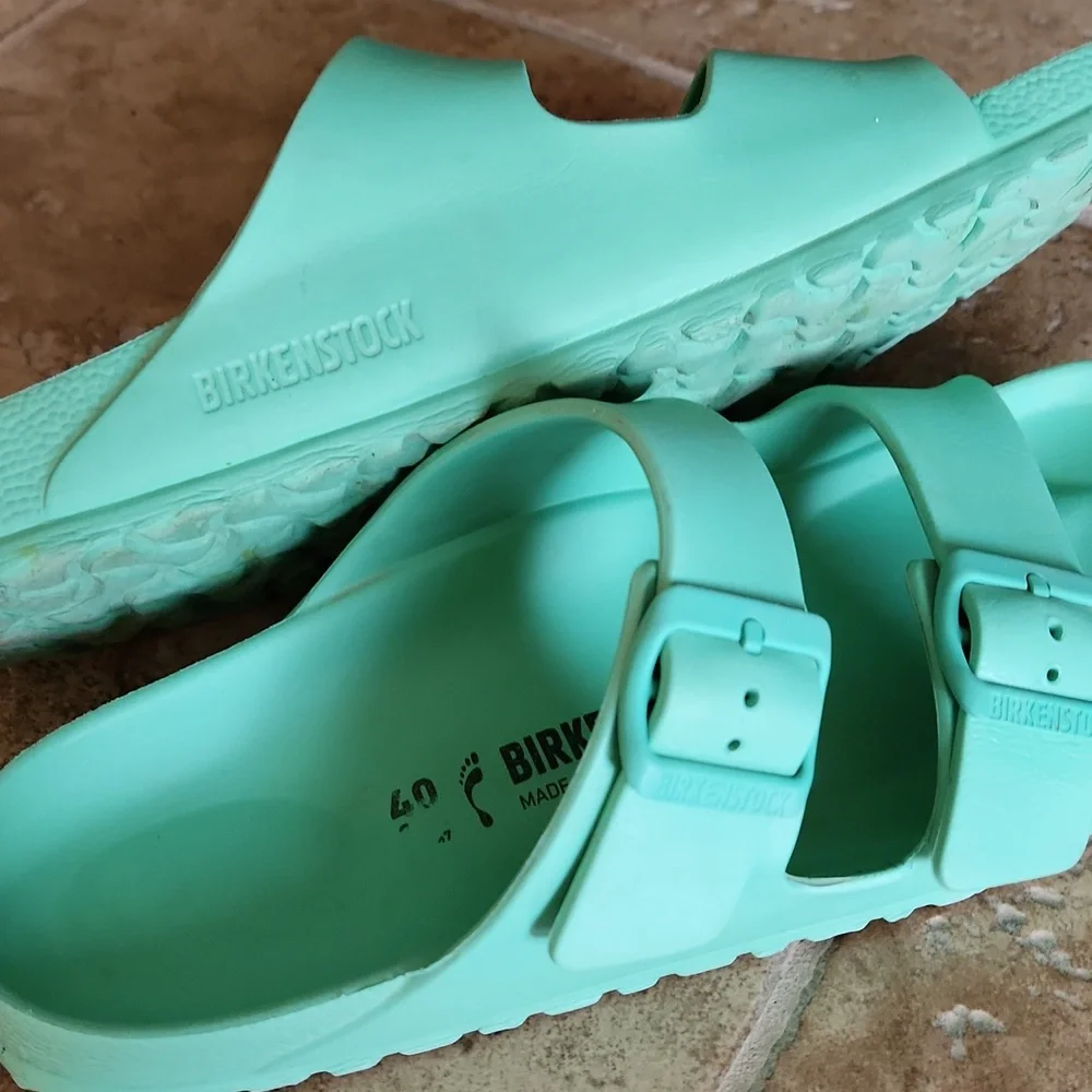 Birkenstock Womans Mint Green Sandals Size EUR 40 - Picture 6 of 14